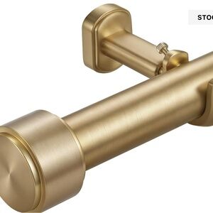 Gold Curtain Rod with End Caps